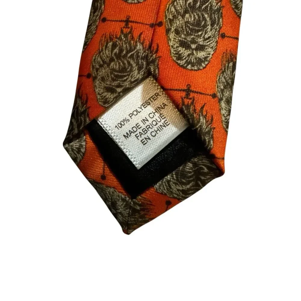 Star Wars Chewbacca APO All Over Print Novelty Necktie Orange Polyester